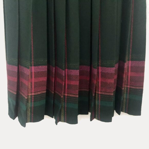 Vintage Pendleton Wool Midi Skirt Pleated  Size 6 - Picture 3 of 4